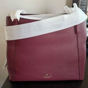 NWT kate spade Burgundy Leather Tote